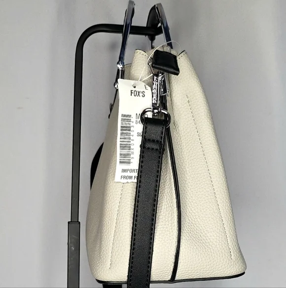 Max & Enjoy Cream Pebbled Tote Satchel | Top Handle | Adjustable Strap | NWT - Picture 6 of 9